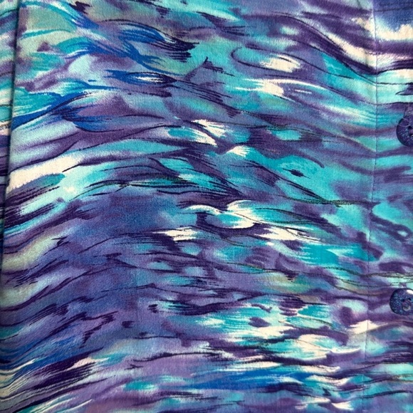 Jams World Vintage Blue Patterned Back Tie midi Dress Size Small - Picture 4 of 13